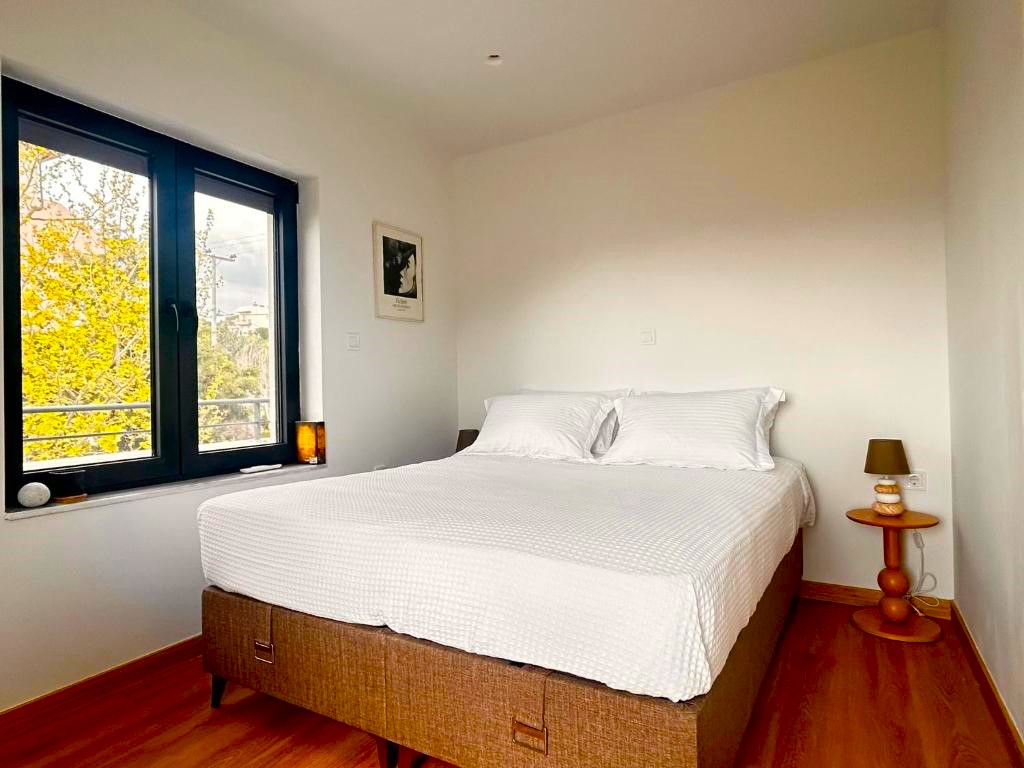 Bedroom 3 with garden view window, Eutopia Villa
